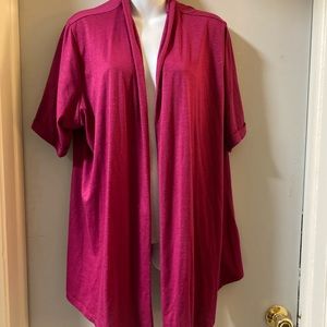 COPY - GU- Fashion Bug 1X pink short sleeve cardigan